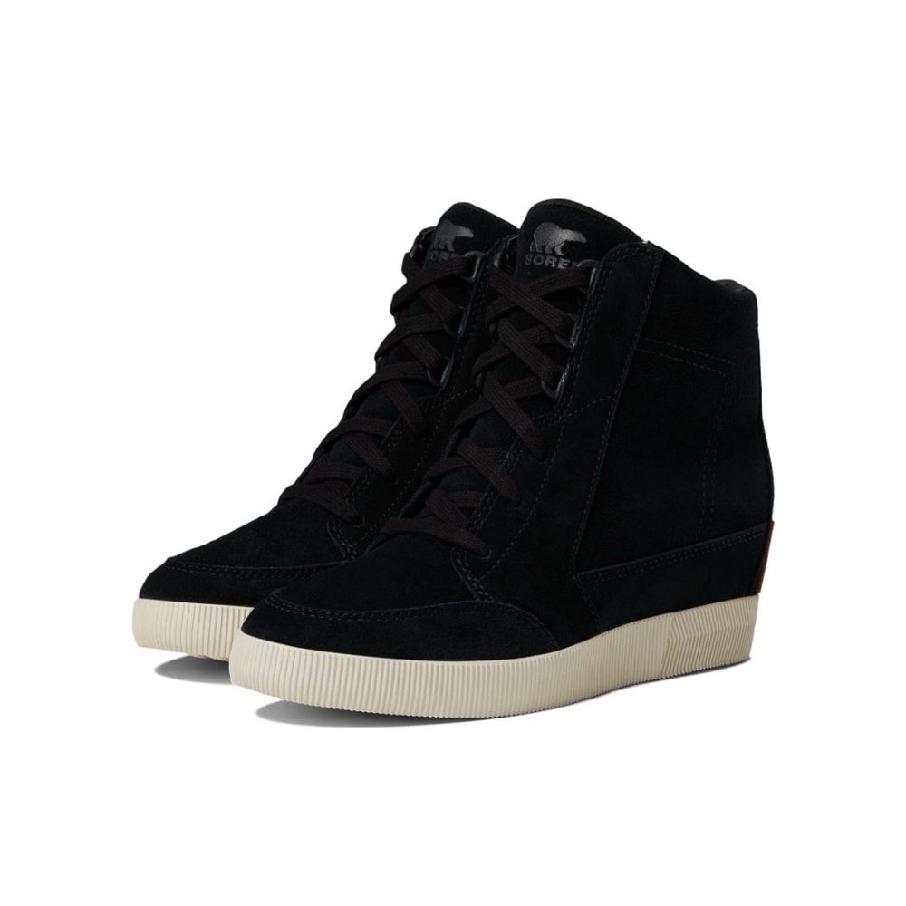 Sorel Women's Black Suede Out N’ About Wedge Bootie Size 8 - Picture 3 of 12